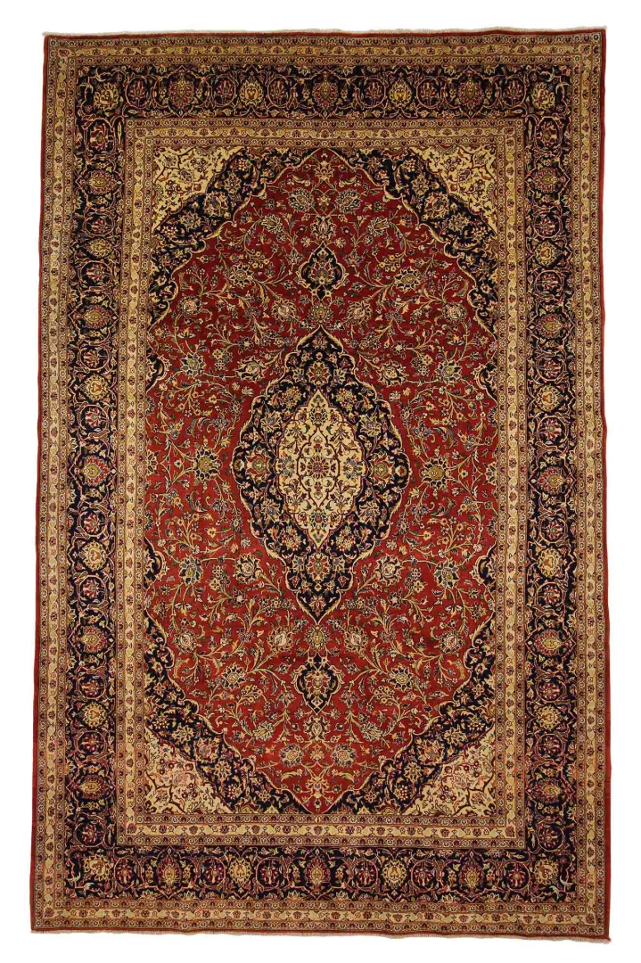 Keshan Orientteppich 329x211 cm, 100.000 Knoten, handgeknüpft