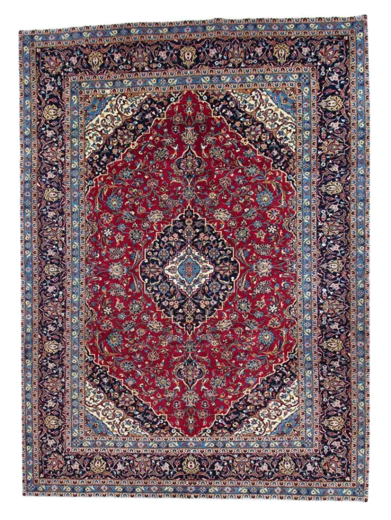 Keshan Teppich 346 x 253 cm, 150.000-300000 Knoten, handgeknüpft