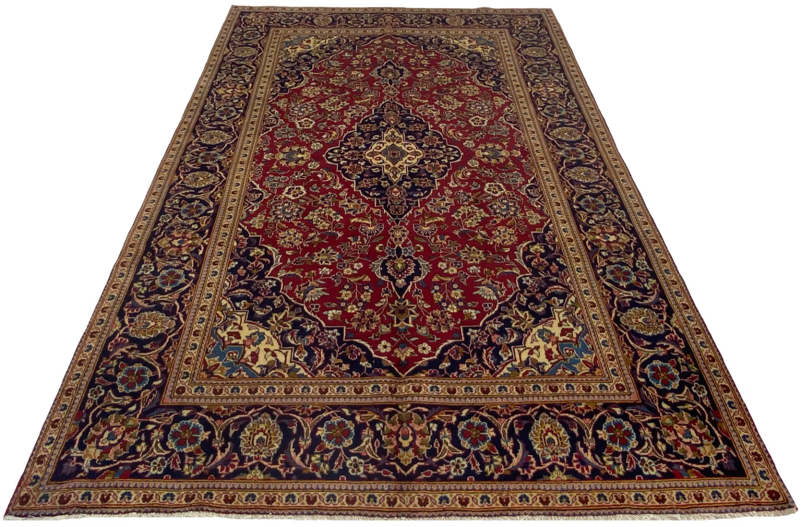 Keshan Orientteppich 312 x 196 cm, 150.000 Knoten/m², handgeknüpft