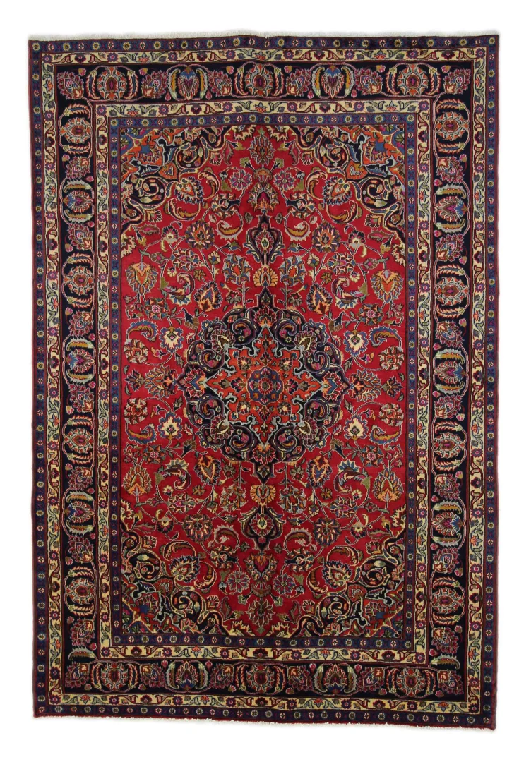 Maschhad Orientteppich 282 x 193 cm, 250.000 Knoten, handgeknüpft