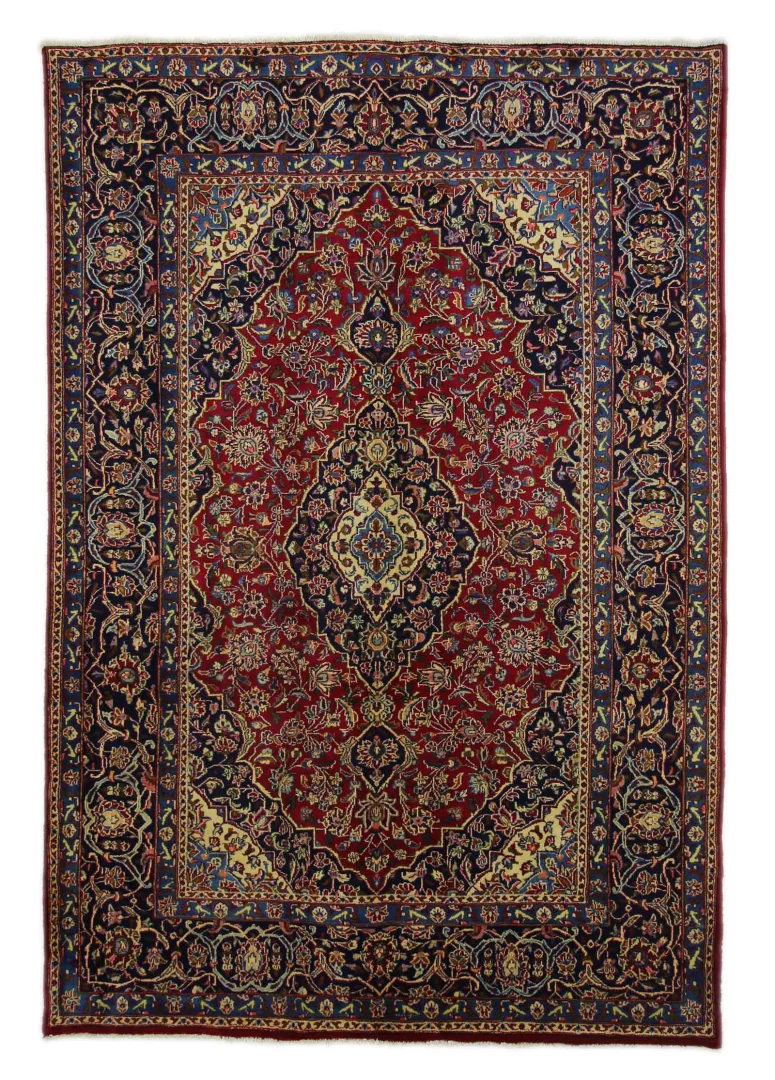 Maschhad Orientteppich 284x193 cm, floral, 250.000 Knoten, handgeknüpft