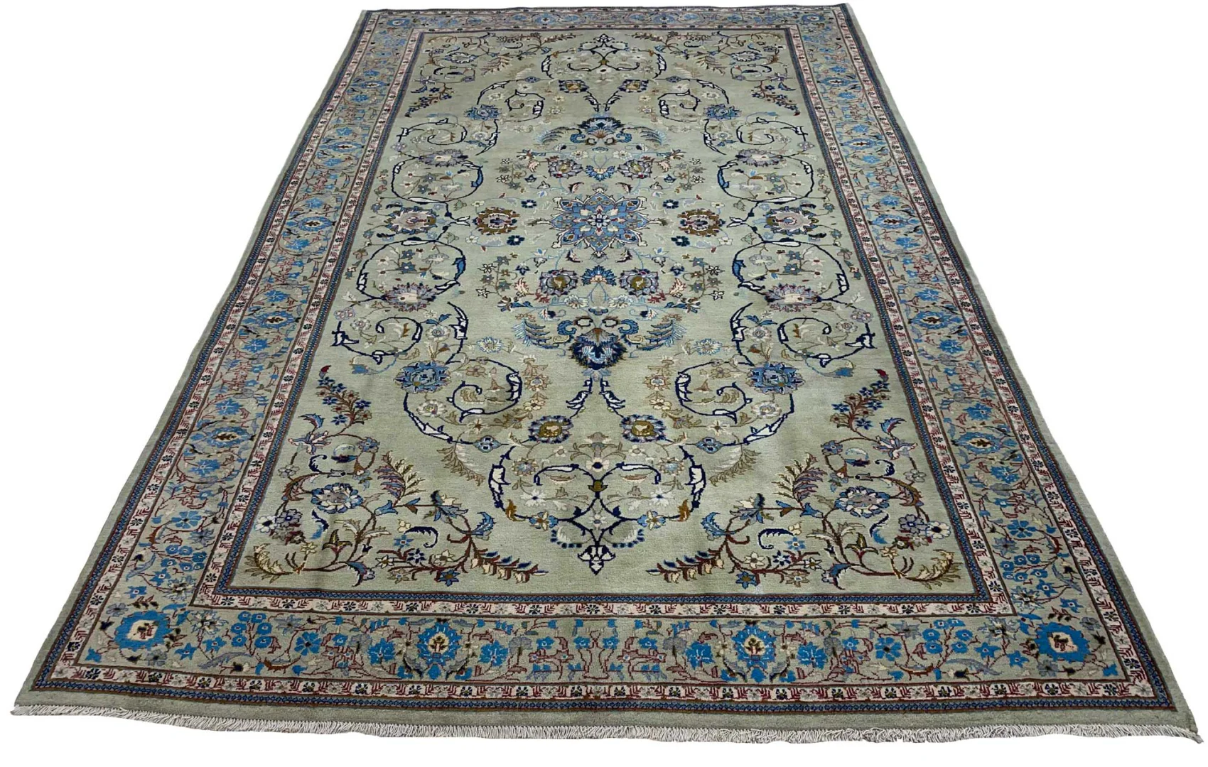 Keshan Teppich 331 x 207 cm, 150.000-300.000 Knoten, handgeknüpft