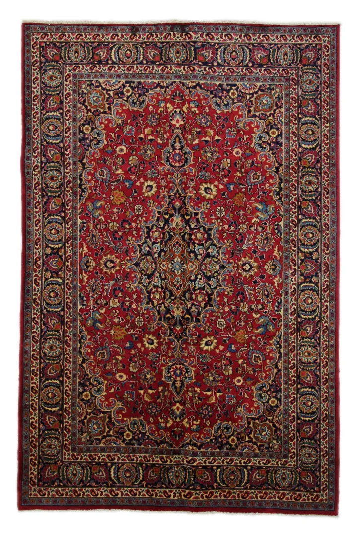 Maschhad Orientteppich 289x189 cm, 180.000 Knoten, handgeknüpft