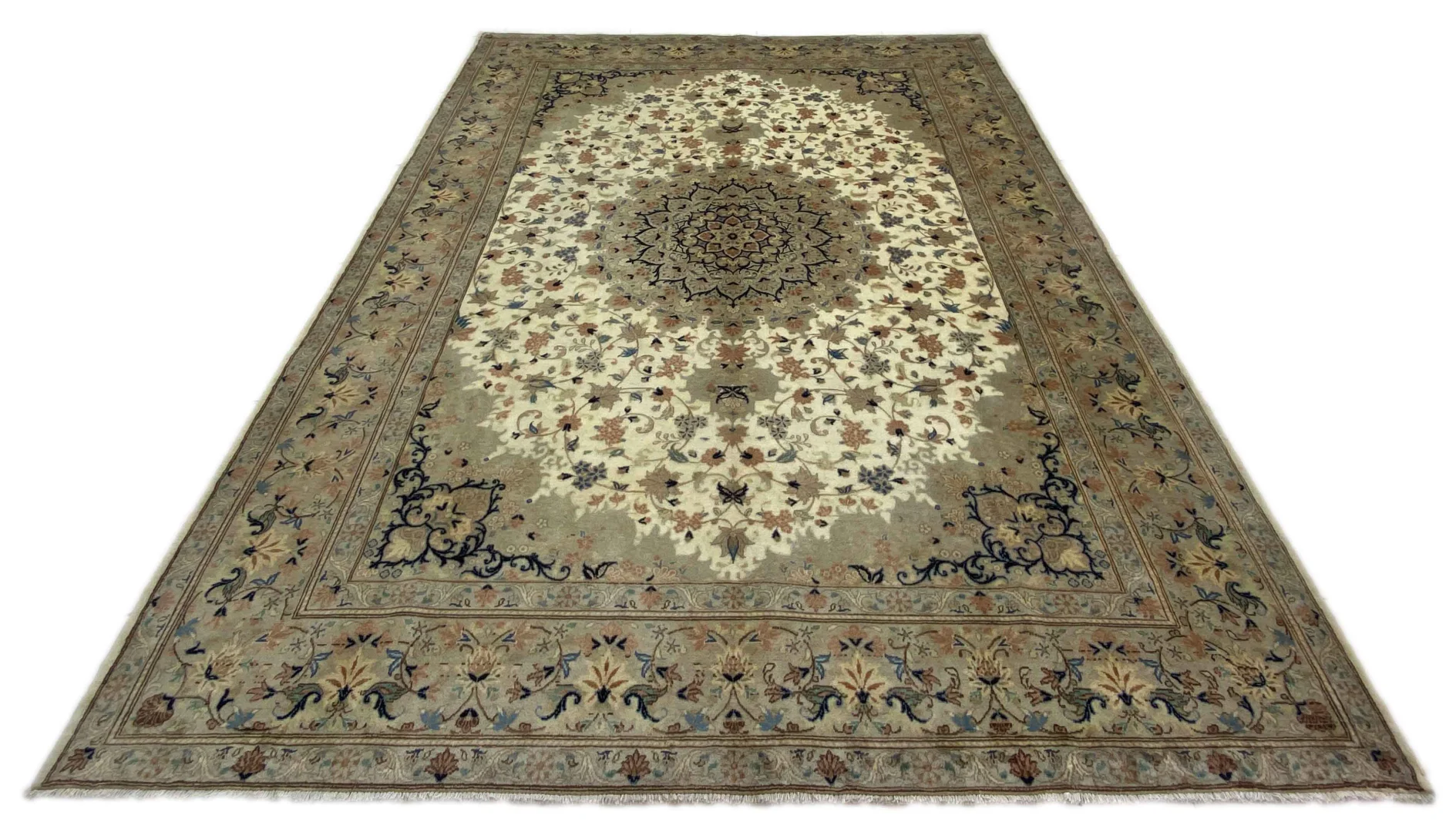 Keshan Teppich 339x243 cm, 150.000-300.000 Knoten, handgeknüpft, Orientteppich