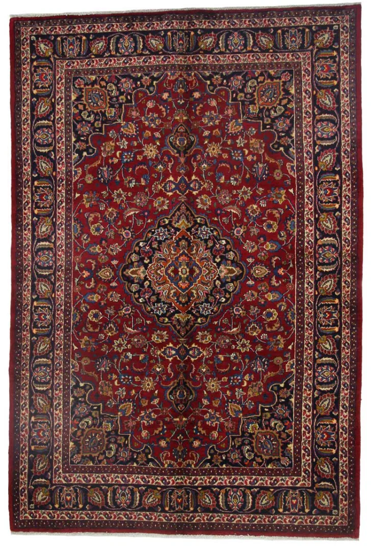 Maschhad Orientteppich 291x196 cm, 180.000 Knoten, handgeknüpft