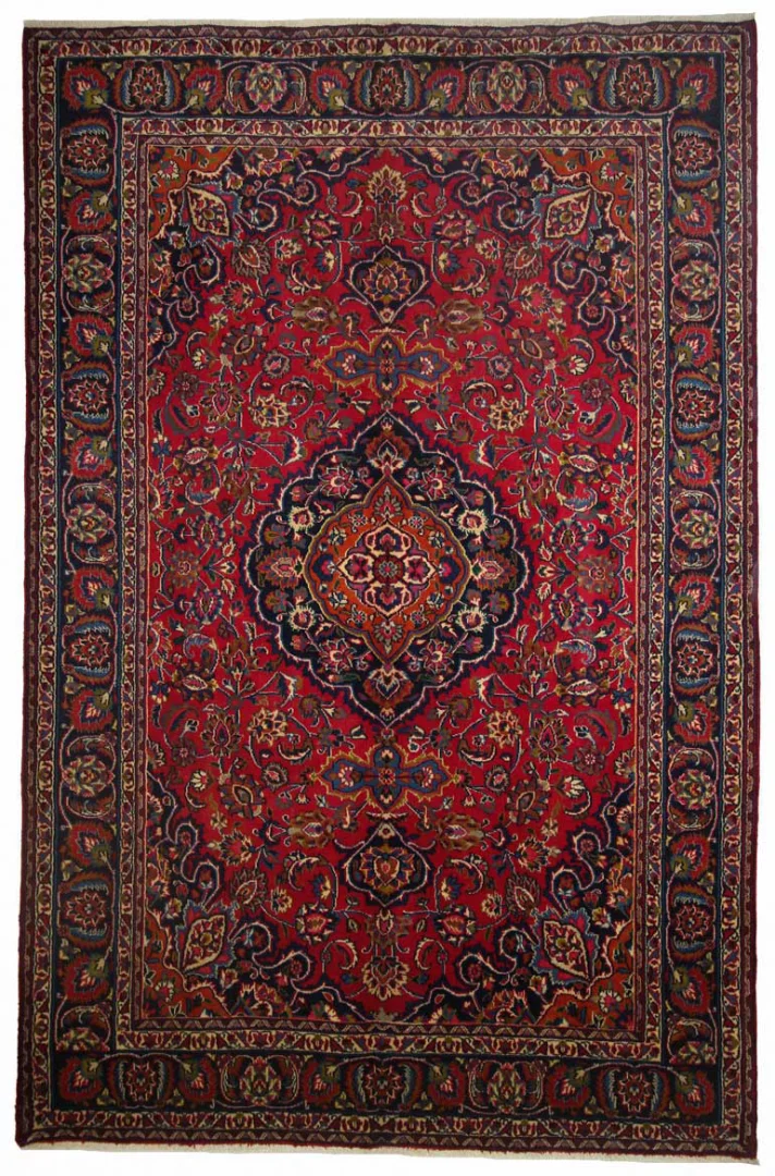 Maschhad Orientteppich 291x192 cm, 250.000 Knoten/m², handgeknüpft