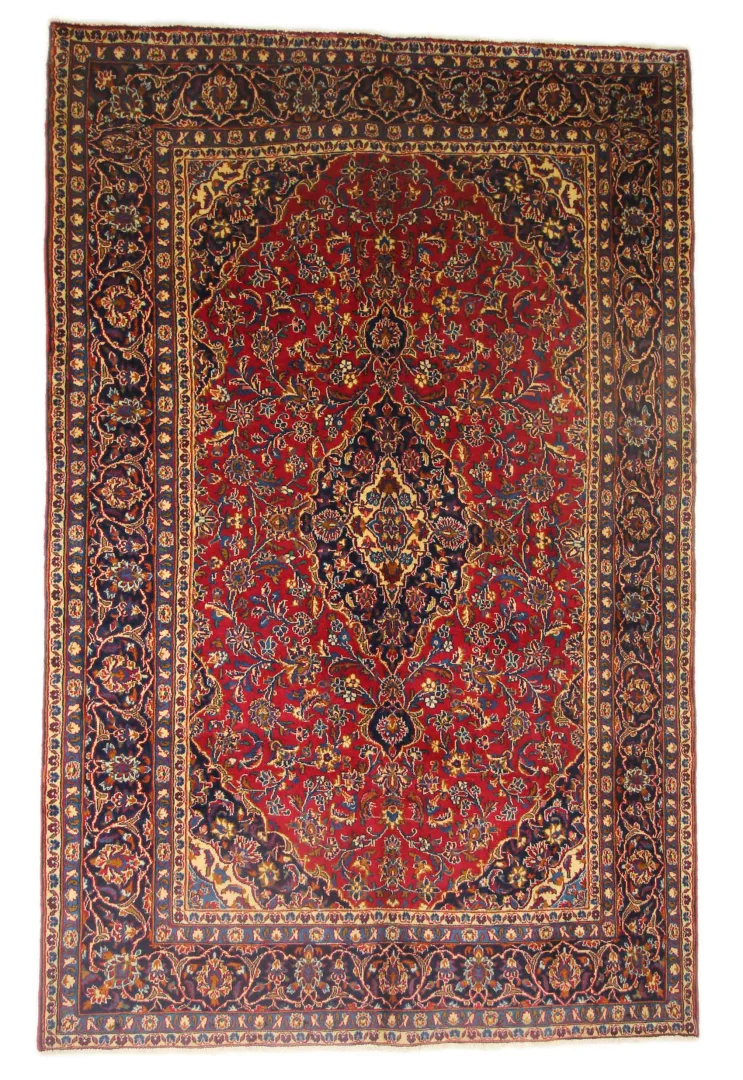 Maschhad Orientteppich 300x193 cm, 180.000 Knoten, handgeknüpft