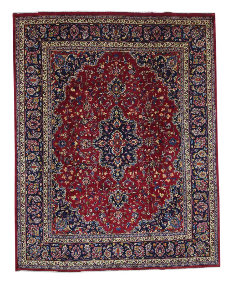 Maschhad Orientteppich 303 x 240 cm, 250.000 Knoten, handgeknüpft