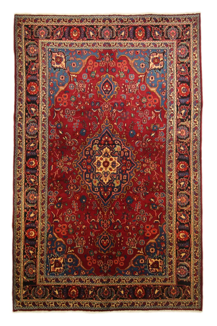 Maschhad Orientteppich 313x201 cm, 250.000 Knoten, handgeknüpft