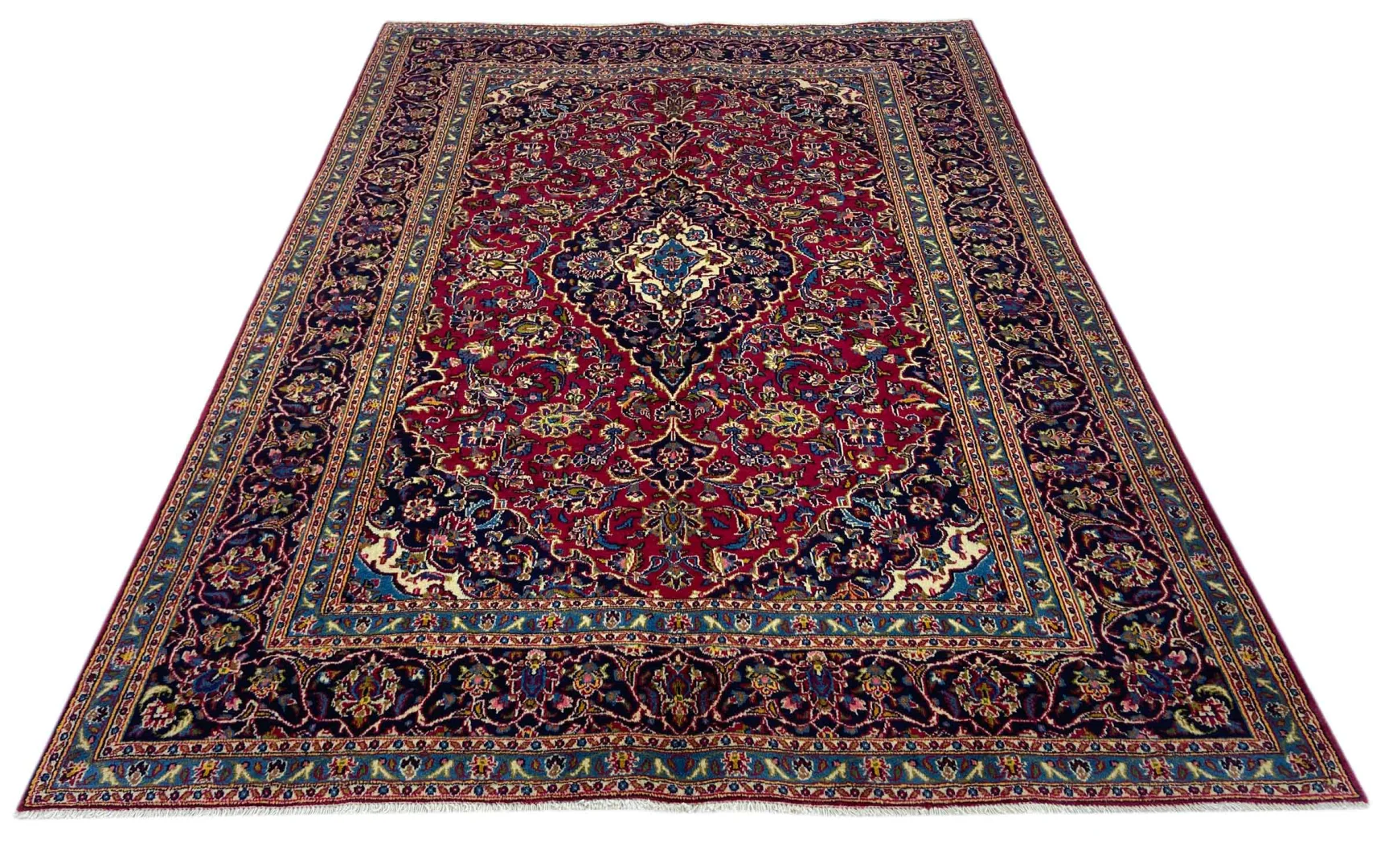 Maschhad Orientteppich 281 x 199 cm, 250.000 Knoten, handgeknüpft
