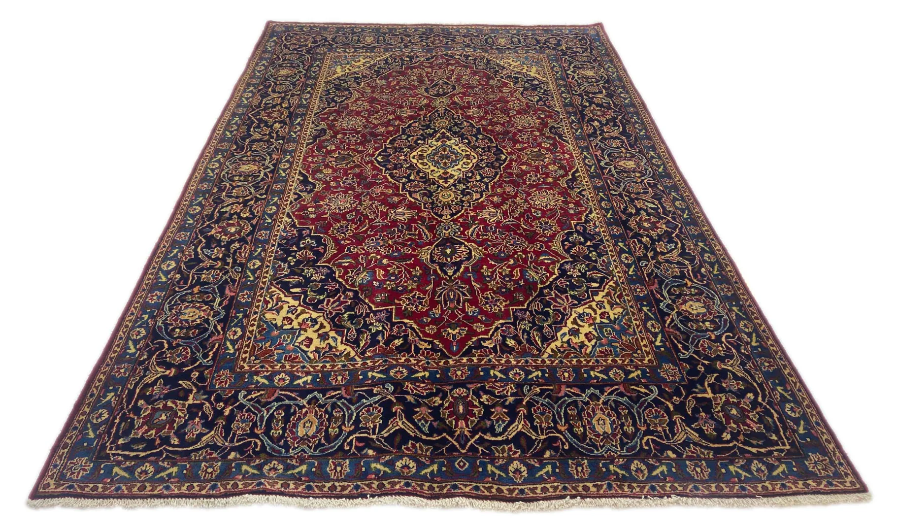 Maschhad Orientteppich 284x193 cm, floral, 250.000 Knoten, handgeknüpft