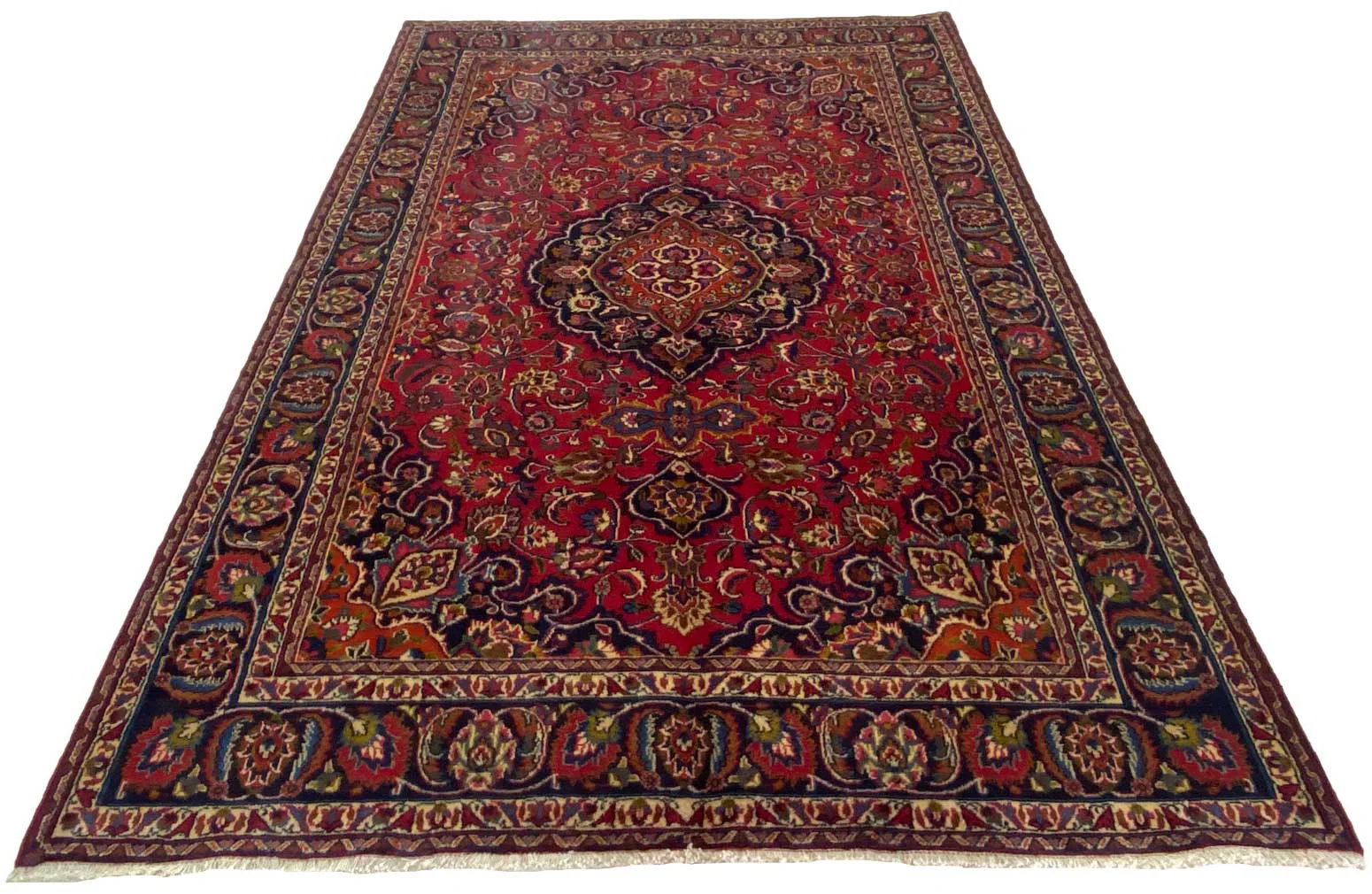 Maschhad Orientteppich 291x192 cm, 250.000 Knoten/m², handgeknüpft