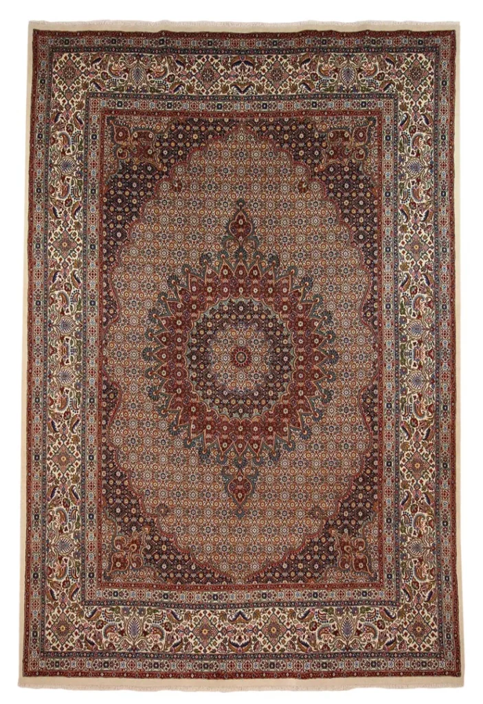 Orientteppich Moud 363x245 cm, 360000 Knoten, handgeknüpft für Teppiche
