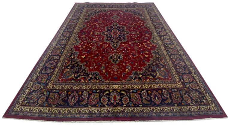 Maschhad Orientteppich 303 x 240 cm, 250000 Knoten, handgeknüpft
