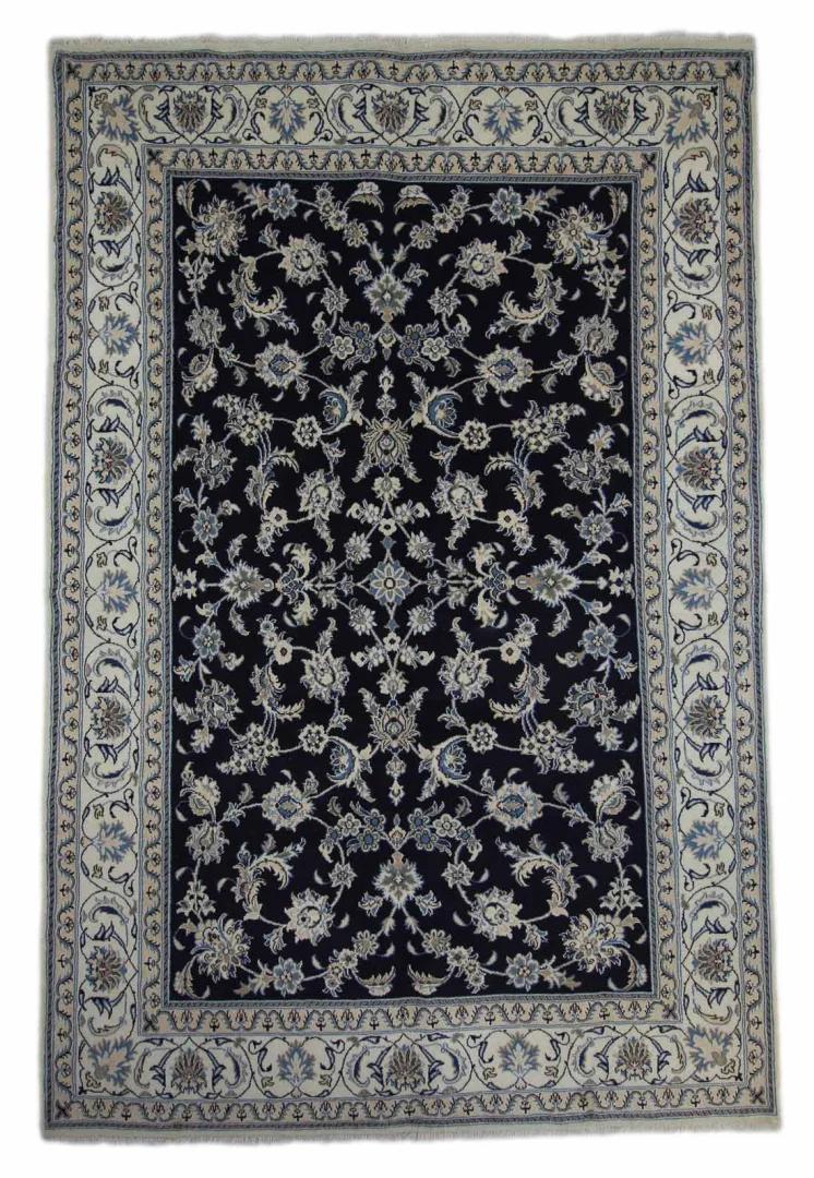 Nain Teppich 302 x 200 cm florales Muster, handgeknüpft