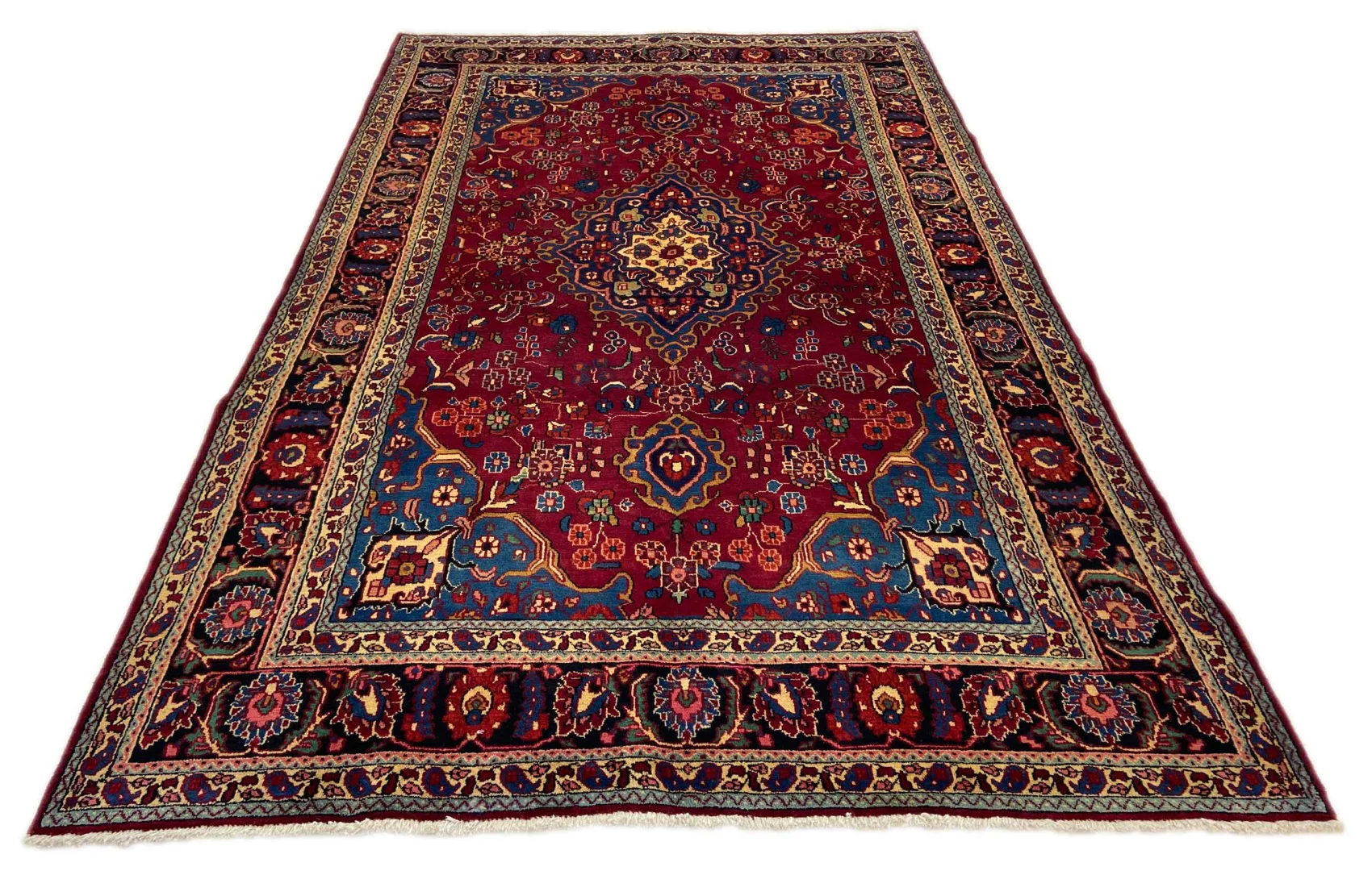 Maschhad Orientteppich 313x201 cm, 250.000 Knoten, handgeknüpft