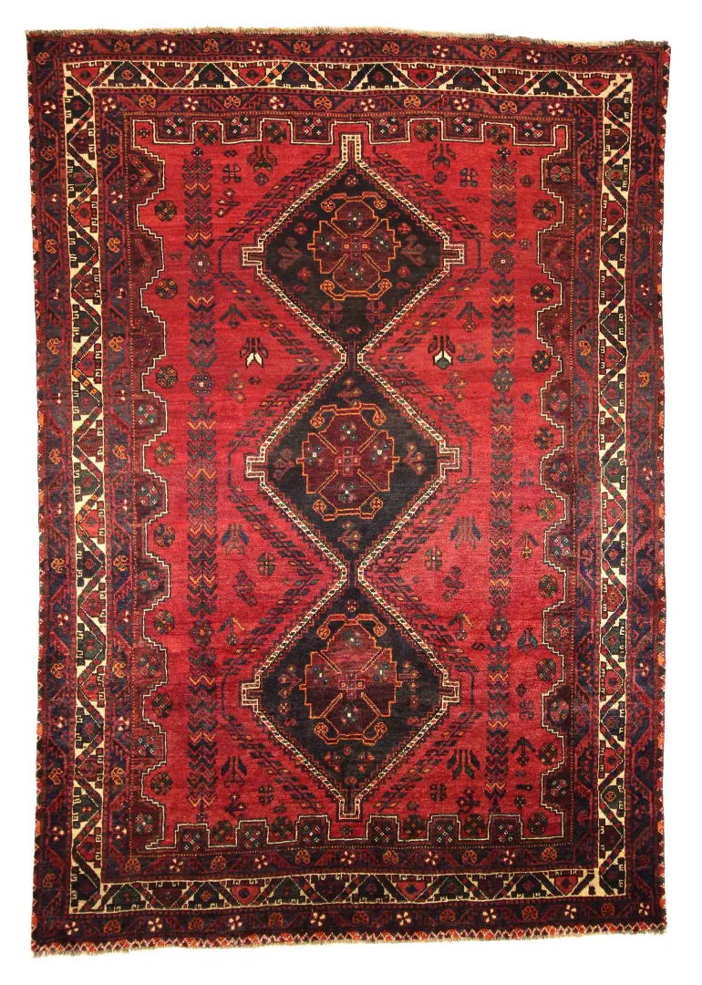 Orientteppich Shiraz 303 x 215 cm, 100.000 Knoten/m², handgeknüpft