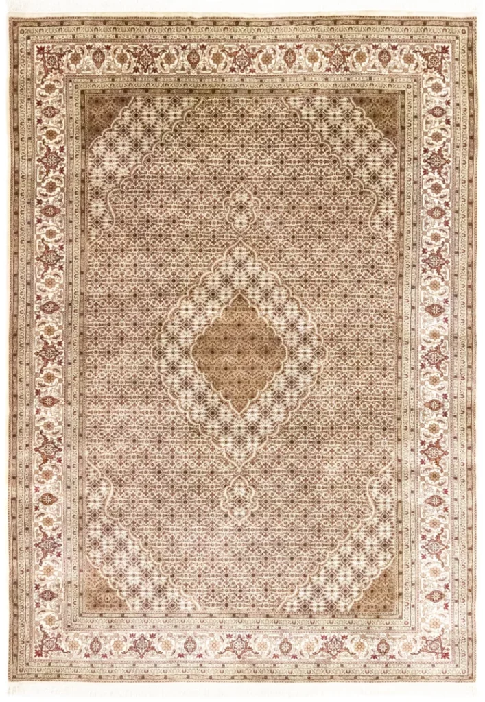 Täbris Teppich 296 x 205 cm, 50 Raj, luxuriöser Seidenglanz, handgeknüpft