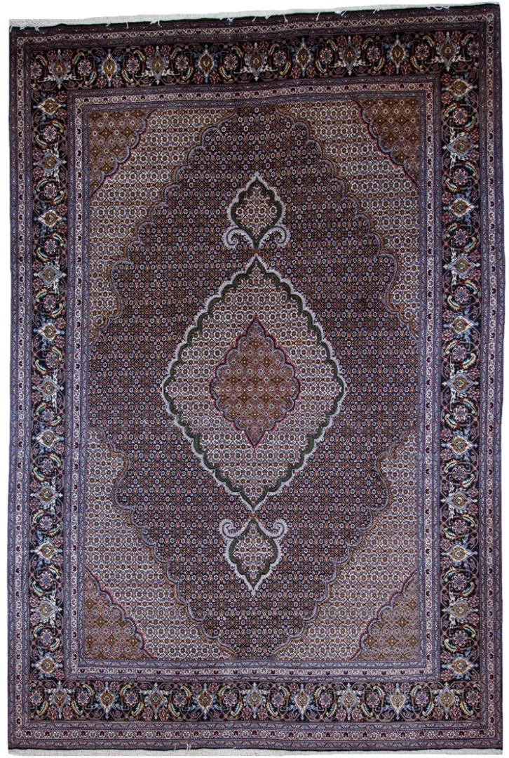 Luxuriöser Täbris Orientteppich 298x202 cm, 50-Raj, handgeknüpft