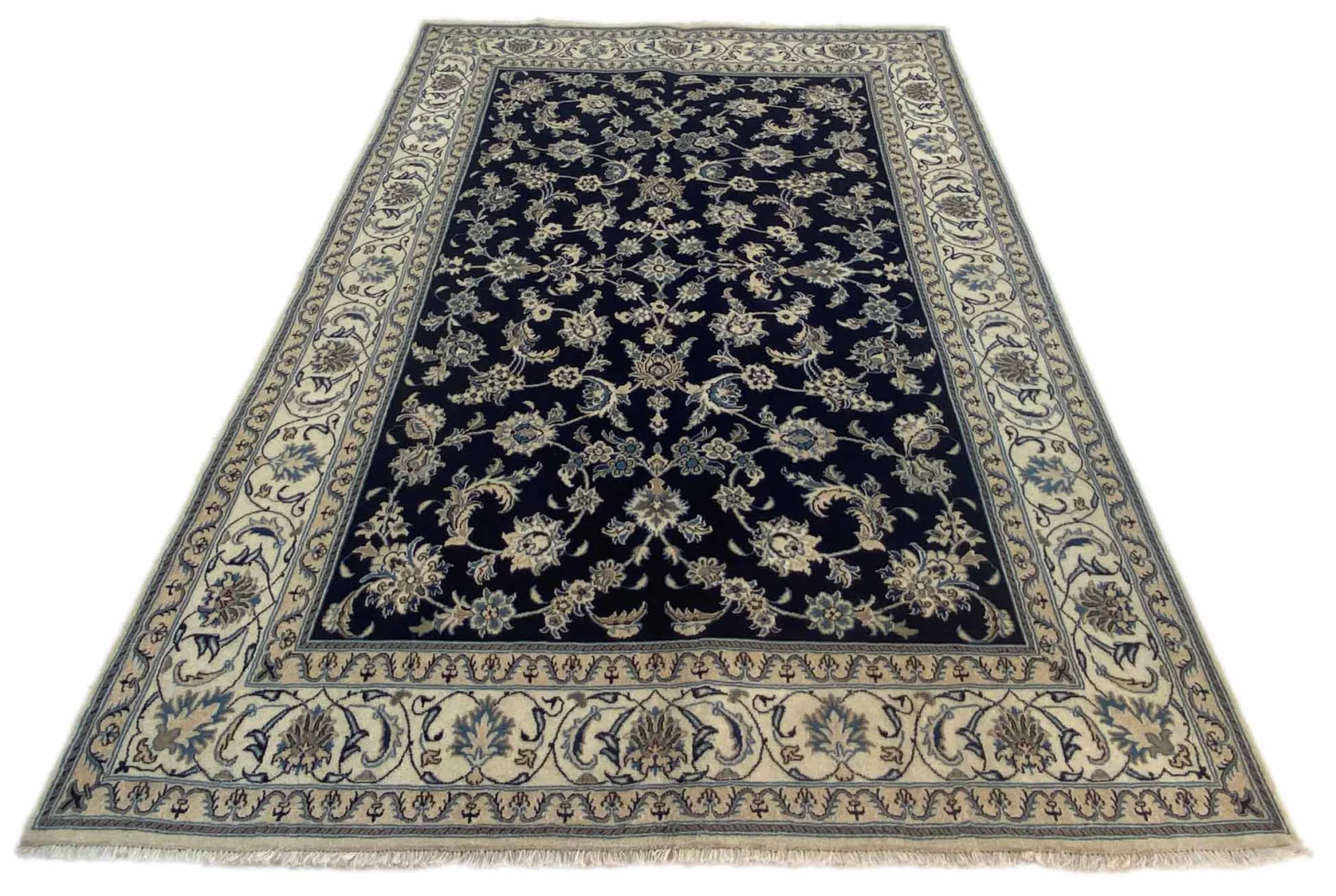 Nain Teppich 302 x 200 cm florales Muster, handgeknüpft