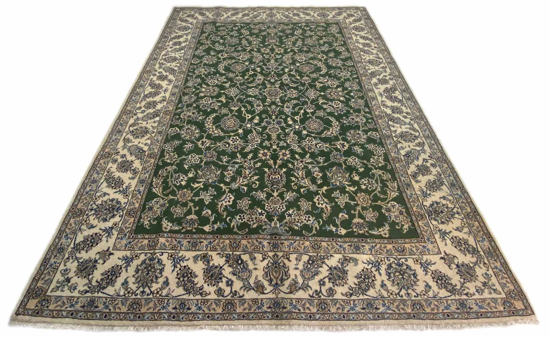 Nain Teppich 352 x 245 cm florale Muster, handgeknüpft