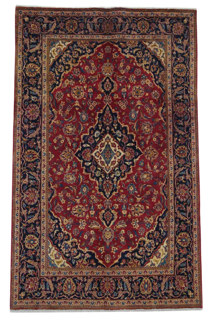 Keshan Orientteppich 220x137 cm, 150.000-300.000 Knoten, handgeknüpft