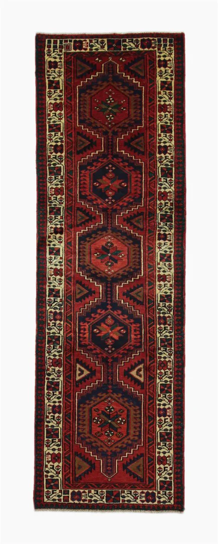 Handgeknüpfter Meshkin Orientteppich 323 x 101 cm, 120.000 Knoten/m²