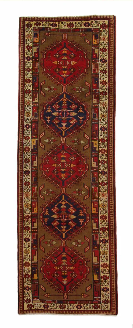 Orientteppich Meshkin 326 x 108 cm, 120.000 Knoten, handgeknüpft