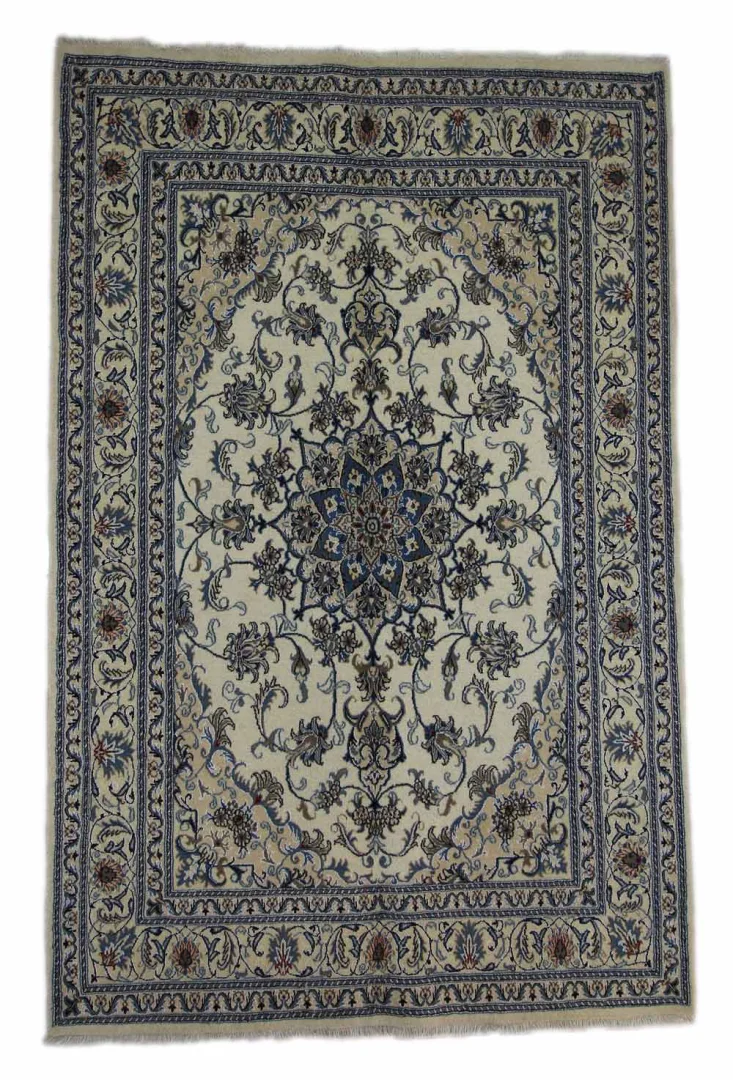 Nain Teppich 260x170 cm florales Design, handgeknüpft für Teppiche