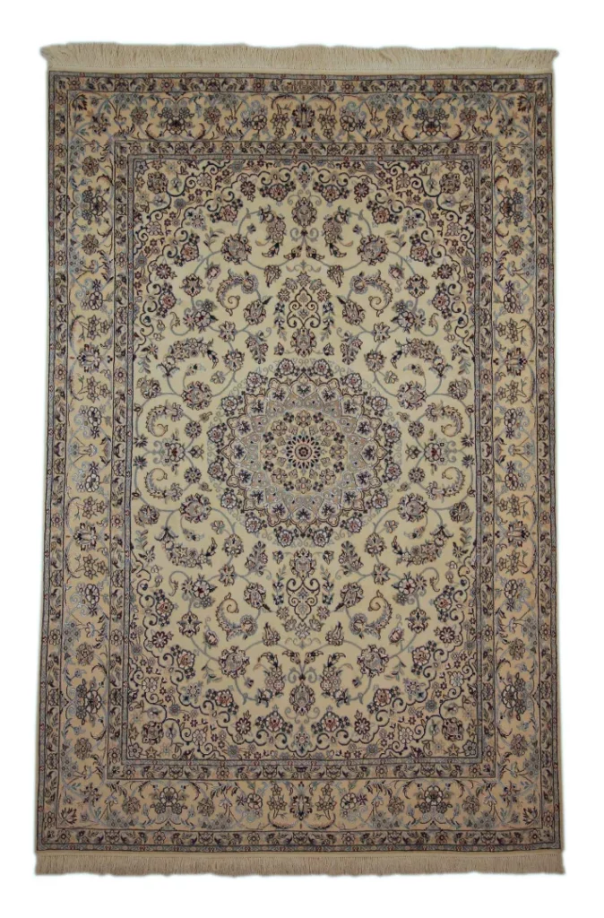 Nain 6La 245x163 cm, florales Design, handgeknüpft für Teppiche