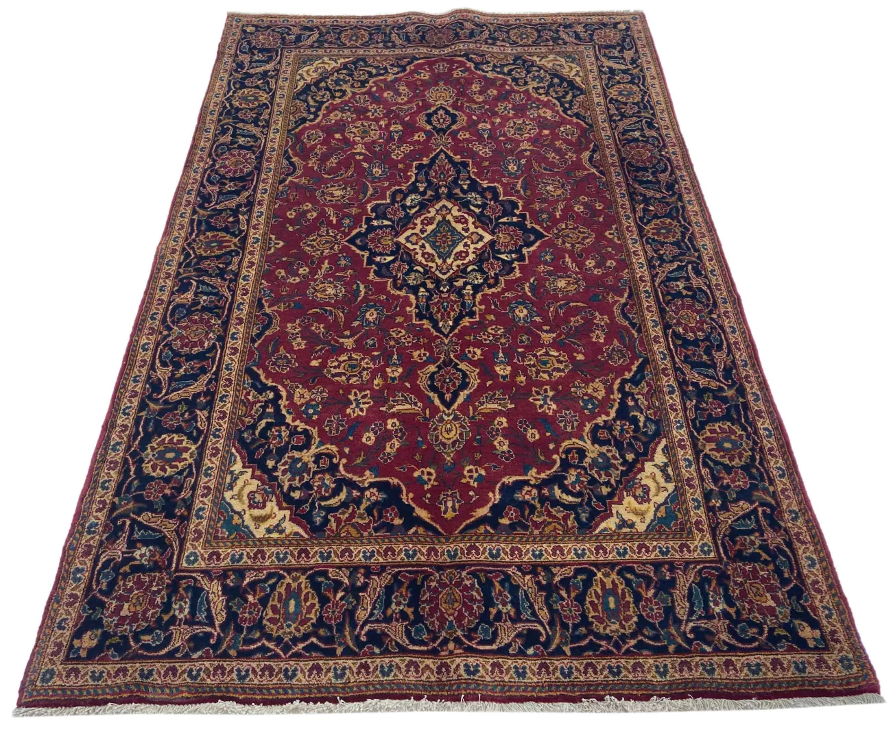 Keshan Orientteppich 220x137 cm, 150.000-300.000 Knoten, handgeknüpft