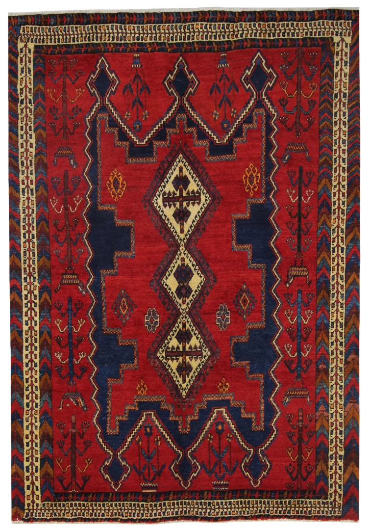Sirjan Teppich 220x155 cm, exotisch, Hochflor, handgeknüpft für Teppiche