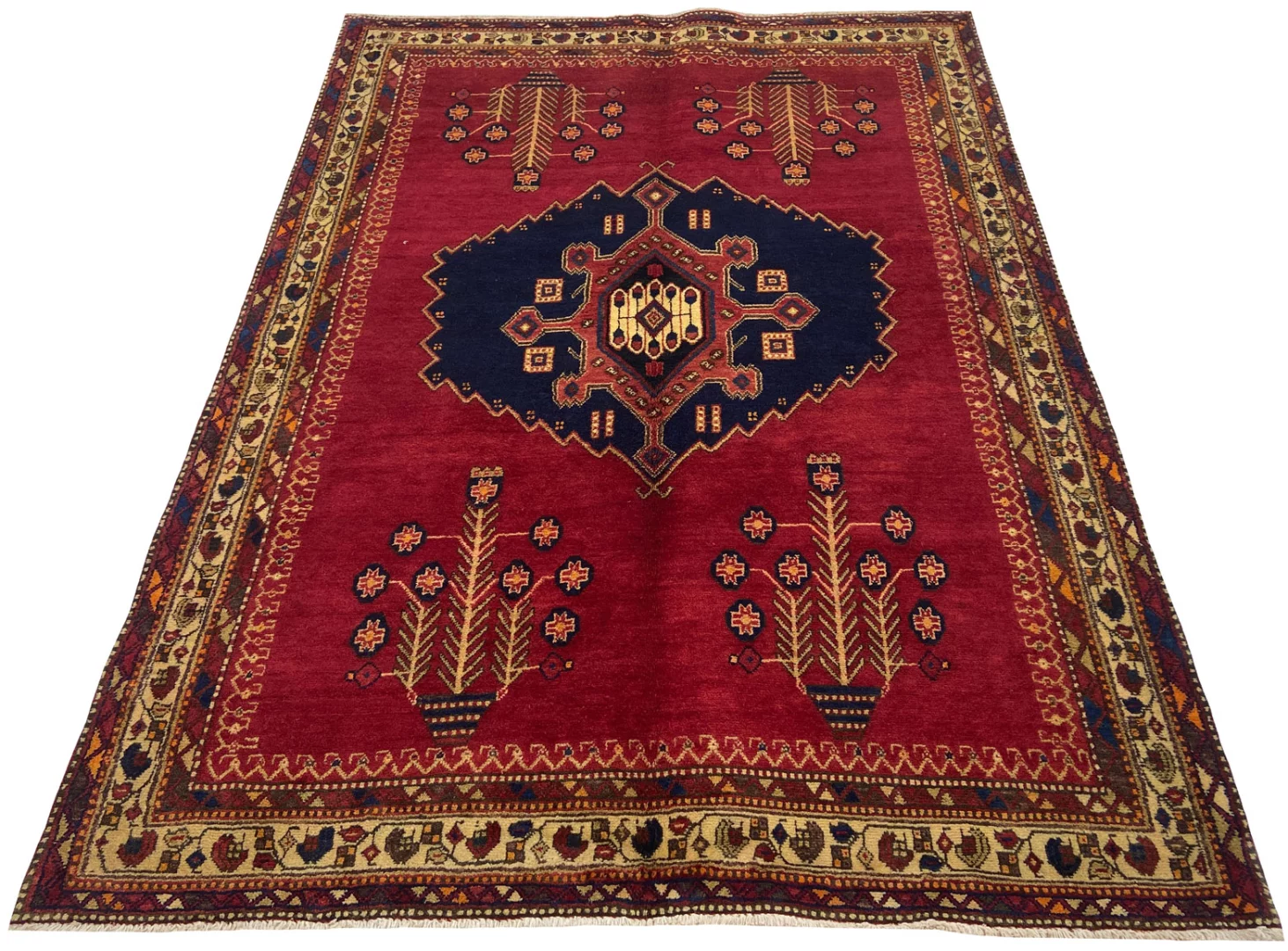 Sirjan Nimbaf Teppich 228 x 162 cm, Hochflor, handgeknüpft, Orientteppich