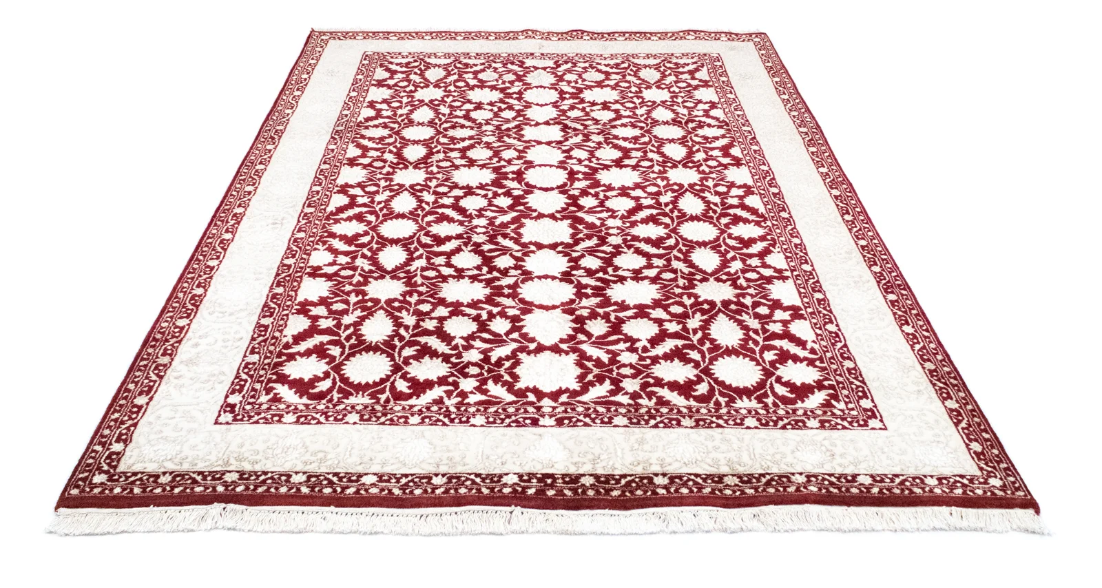 Eleganter Täbris Teppich 236x165 cm, 50 Raj, handgeknüpft für Teppiche