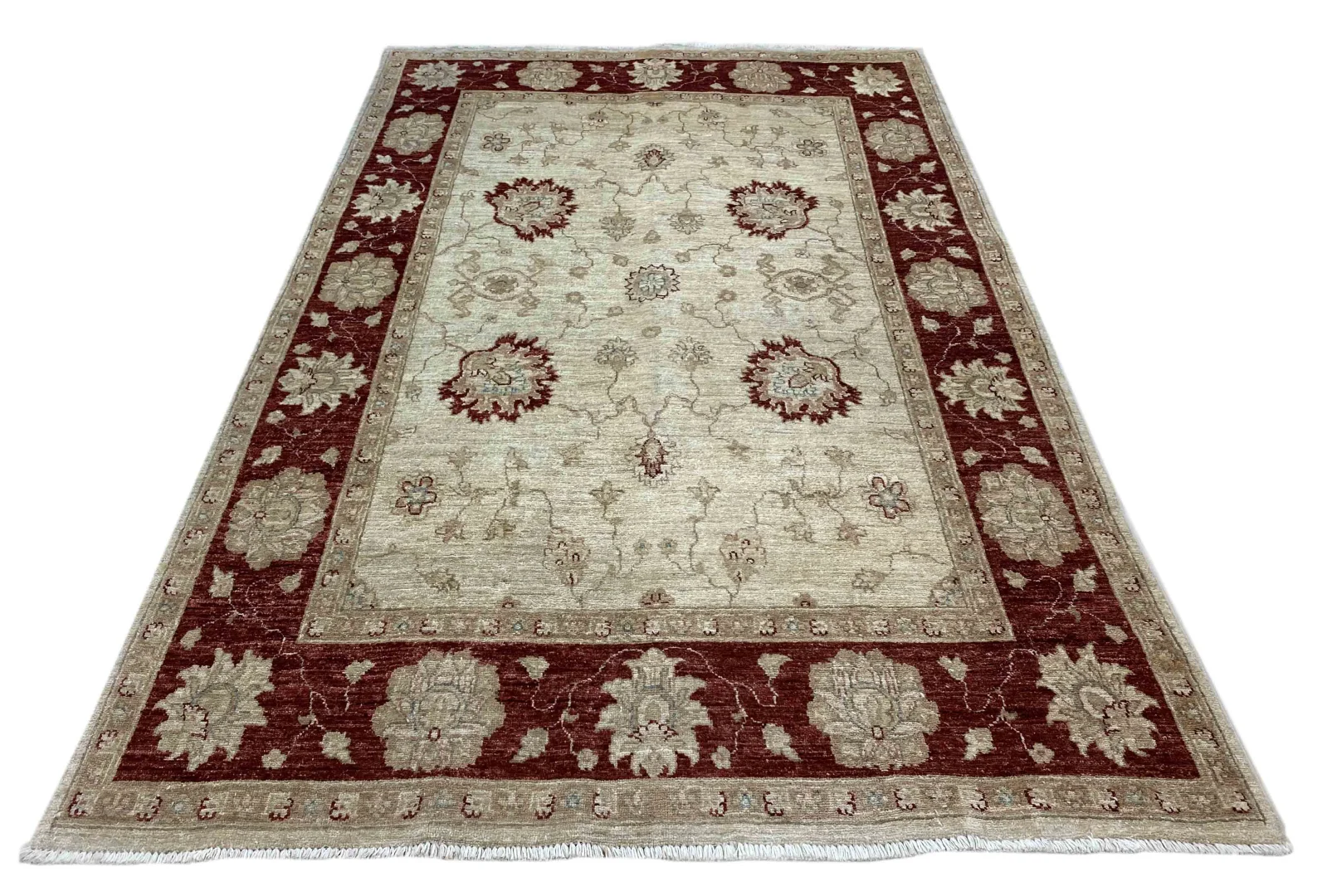 Ziegler Orientteppich 225 x 147 cm, 200.000 Knoten/m², handgeknüpft