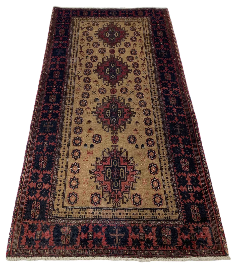 Balutsch Orientteppich 170x92 cm, 120.000-250.000 Knoten, handgeknüpft
