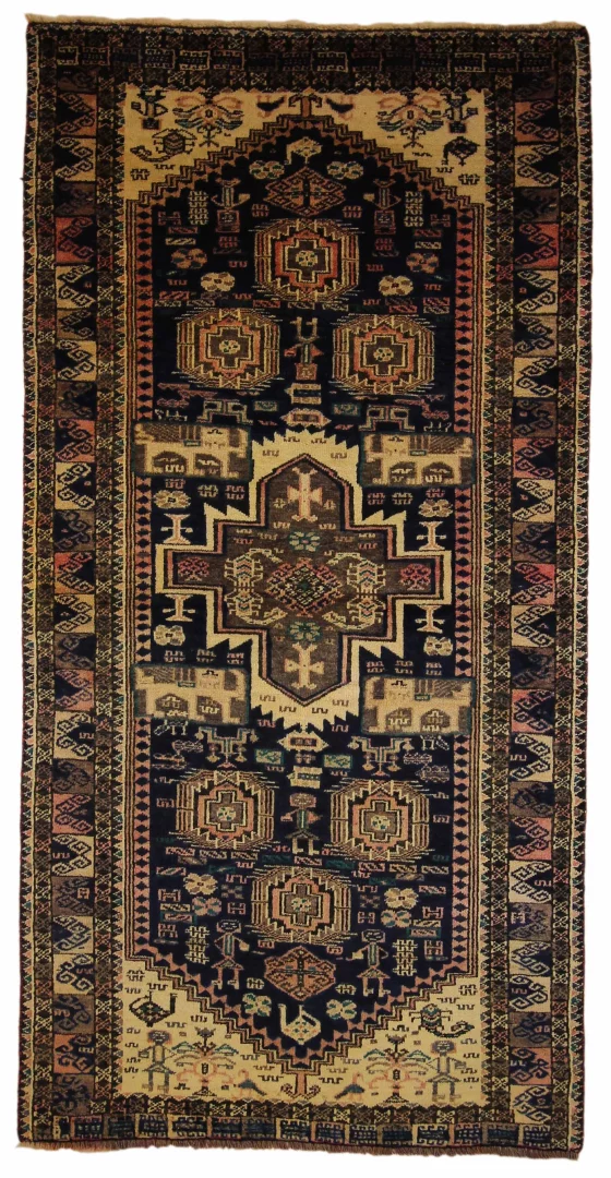 Belutsch Teppich 190x97 cm, 250.000 Knoten, schmutzabweisend, handgeknüpft