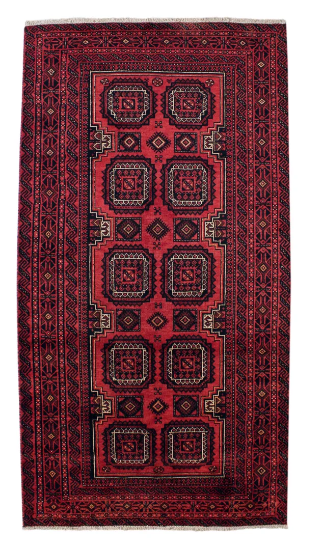 Belutsch Orientteppich 206x106 cm, 120.000 Knoten, handgeknüpft für Teppiche