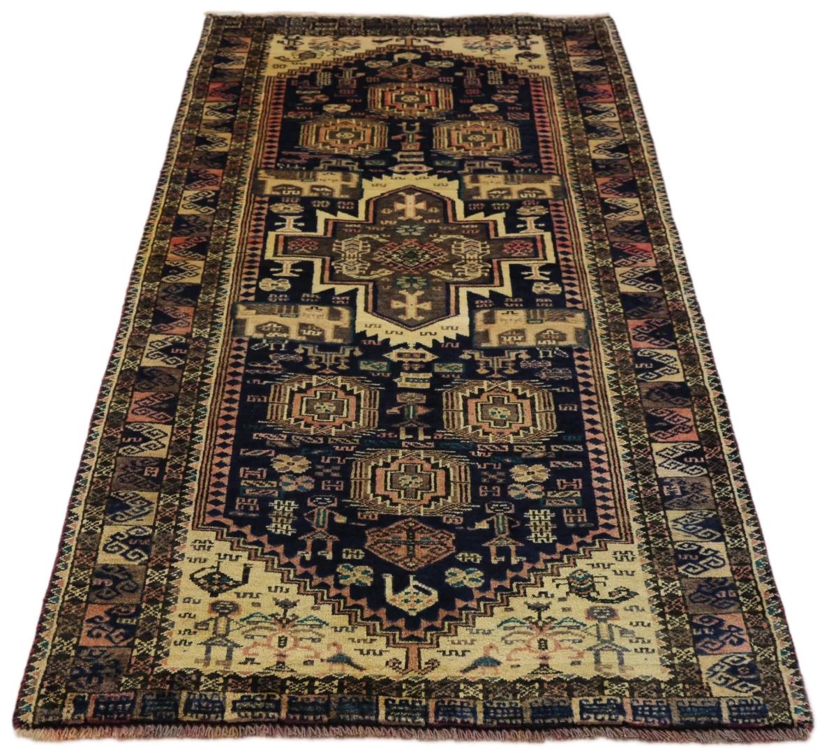 Belutsch Teppich 190x97 cm, 250.000 Knoten, schmutzabweisend, handgeknüpft