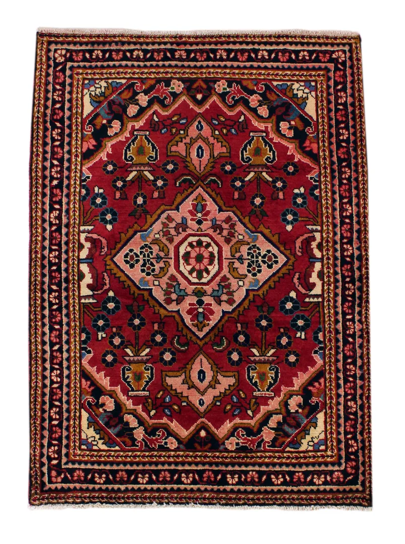 Hamadan Teppich 150x105 cm, 100.000 Knoten, handgeknüpft für Teppiche