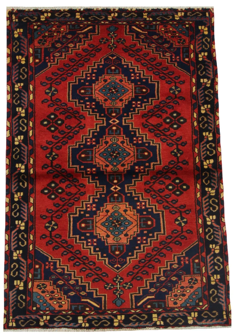Hamadan Teppich 152 x 102 cm, 100.000 Knoten, handgeknüpft für Teppiche