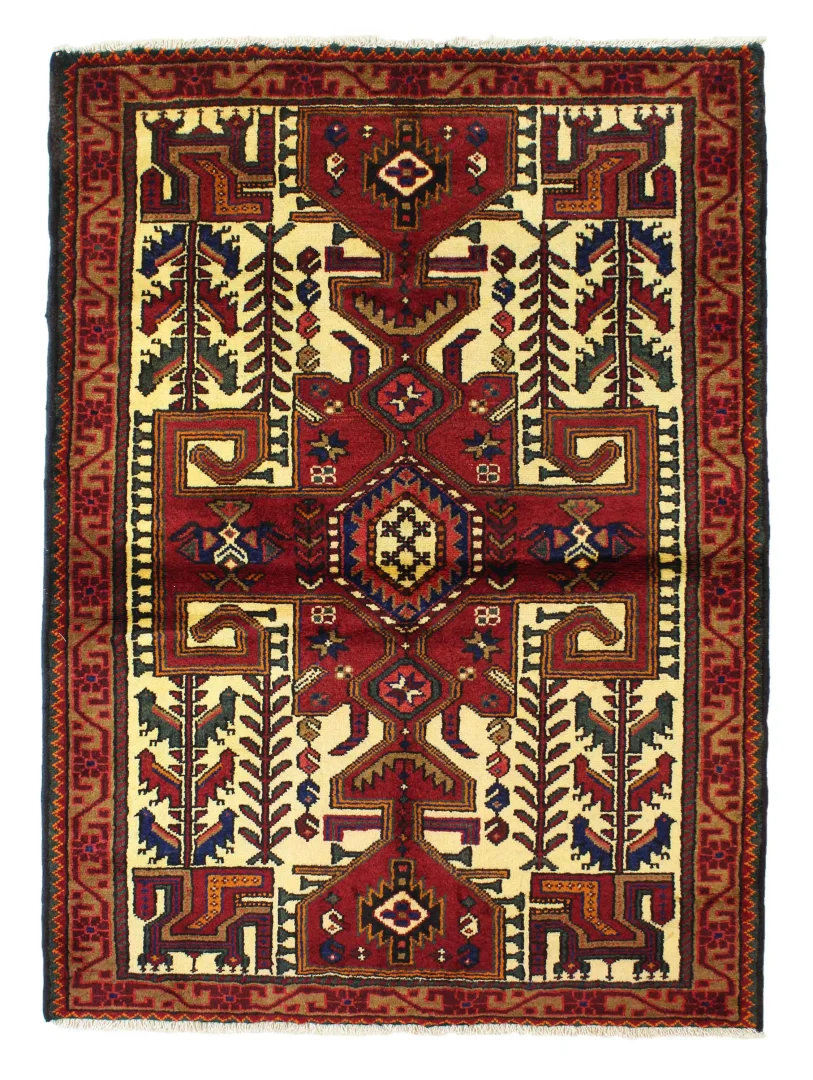 Hamadan Orientteppich 158 x 118 cm, handgeknüpft, hochwertige Knotenzahl