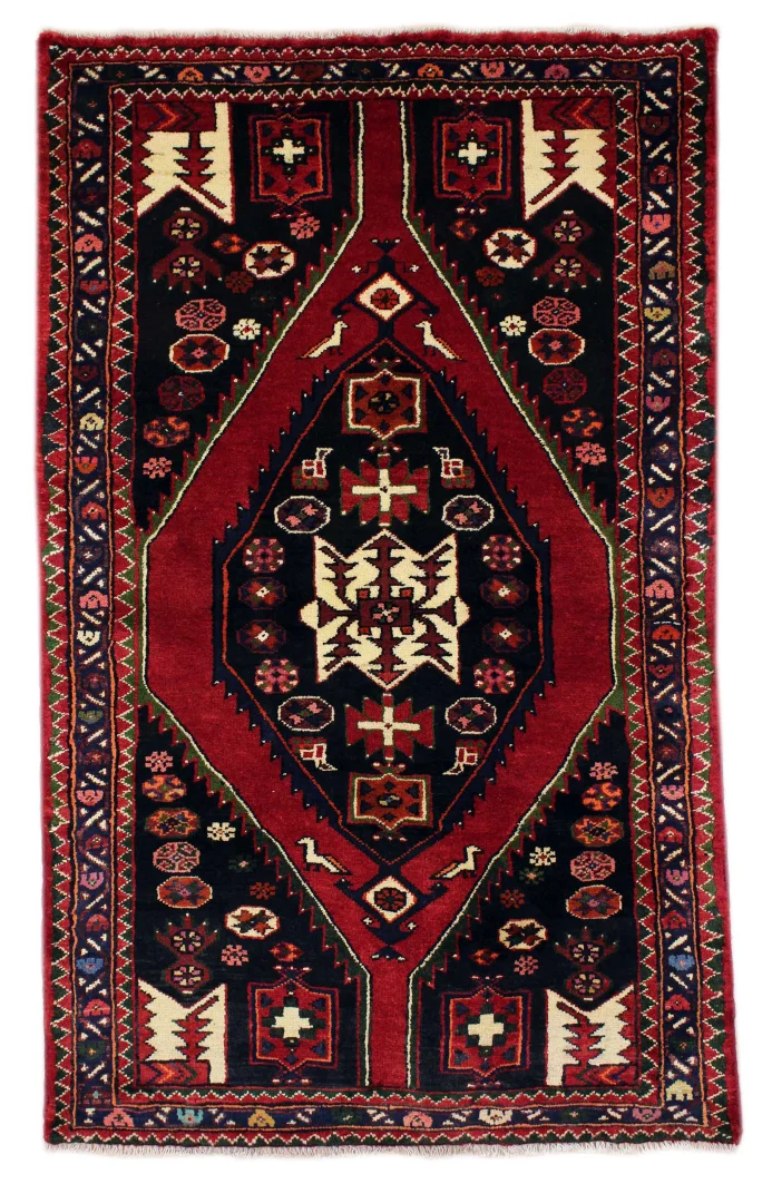 Hamadan Teppich 173x102 cm, 100.000 Knoten, handgeknüpft für Teppiche