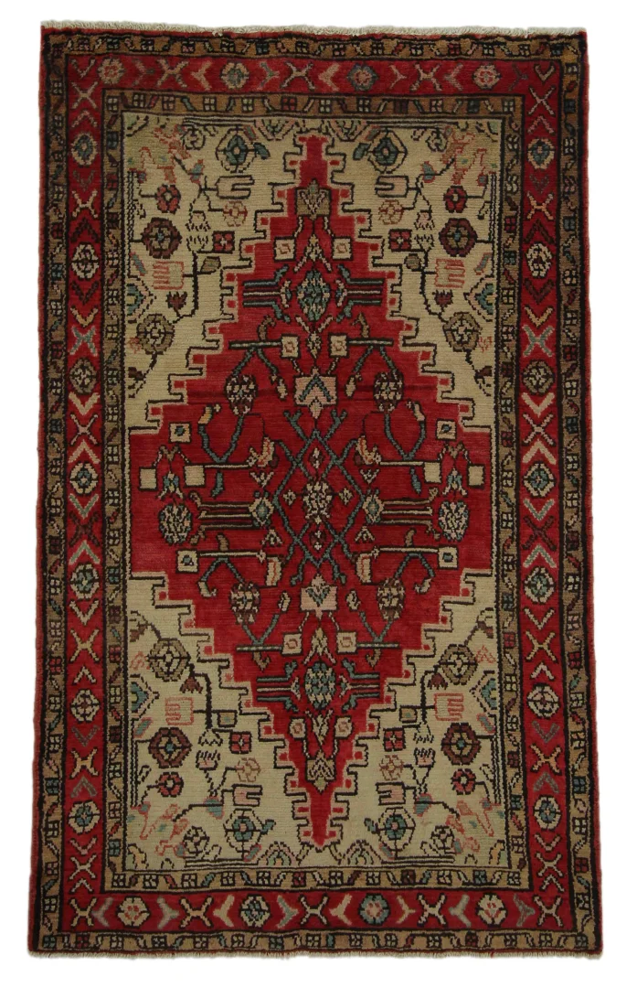 Hamadan Teppich 176 x 107 cm, 100.000 Knoten, handgeknüpft für Teppiche