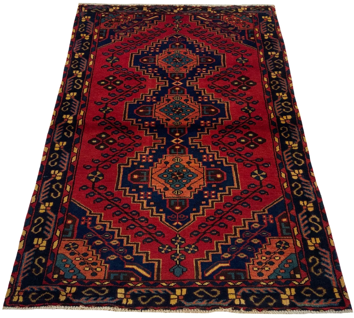 Hamadan Teppich 152 x 102 cm, 100.000 Knoten, handgeknüpft für Teppiche