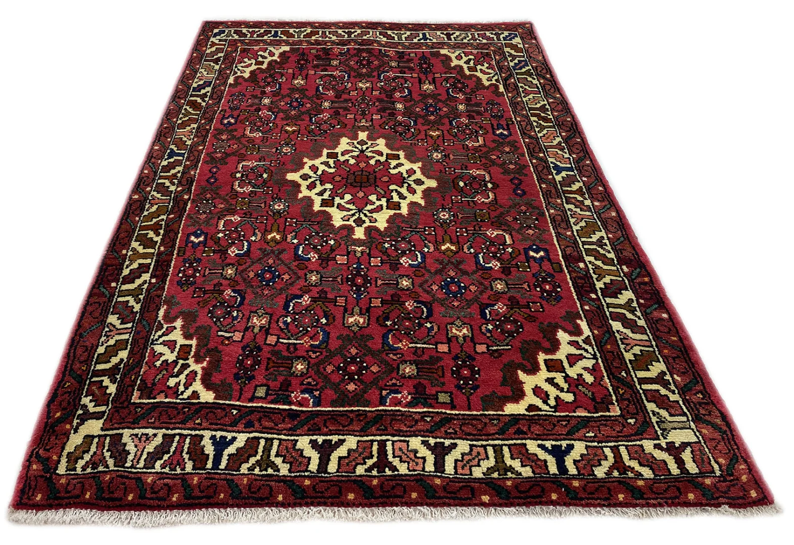 Hamadan Teppich 157x114 cm, 100.000-350.000 Knoten, handgeknüpft