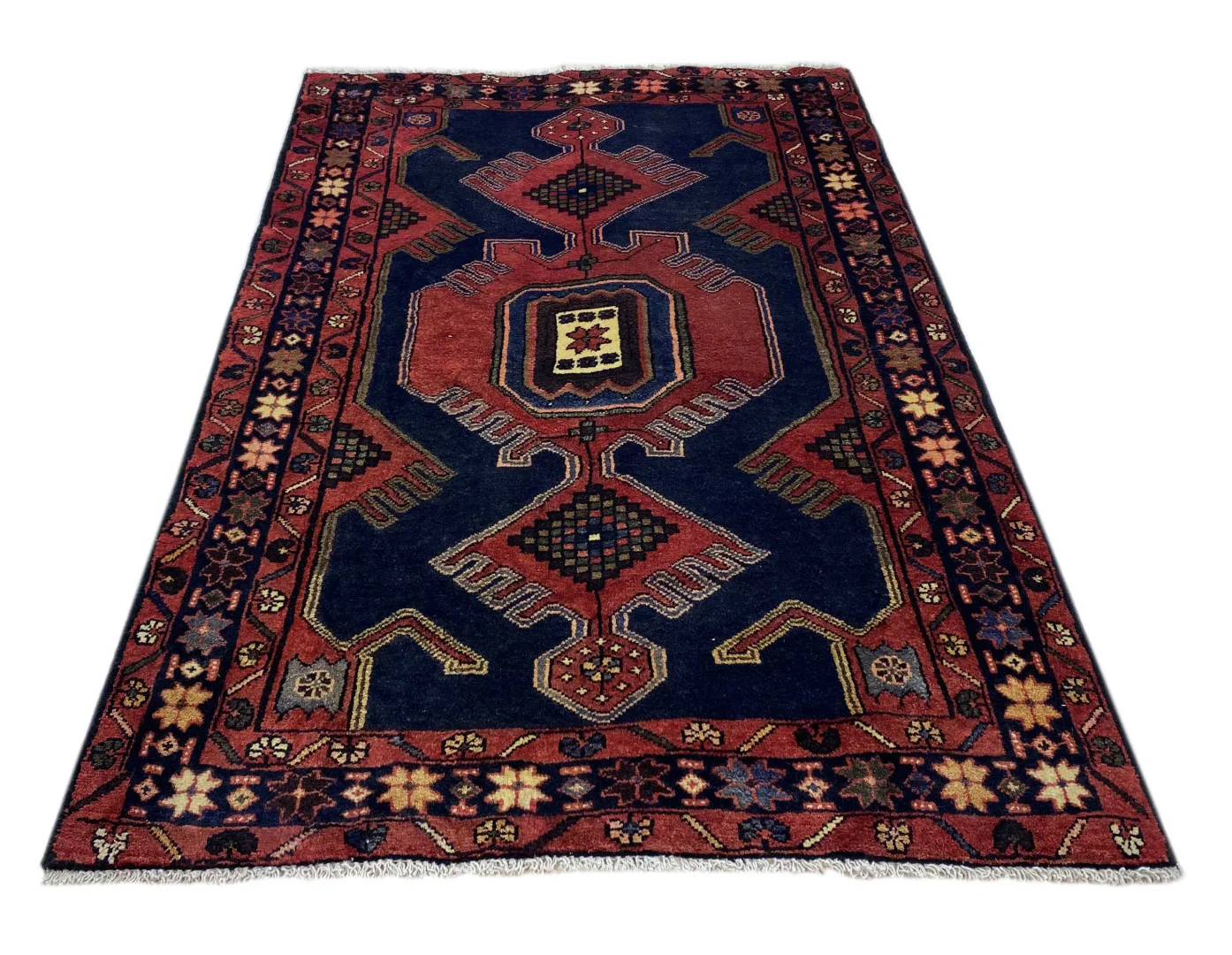 Hamadan Teppich 157x115 cm, 100.000 Knoten, handgeknüpft für Teppiche