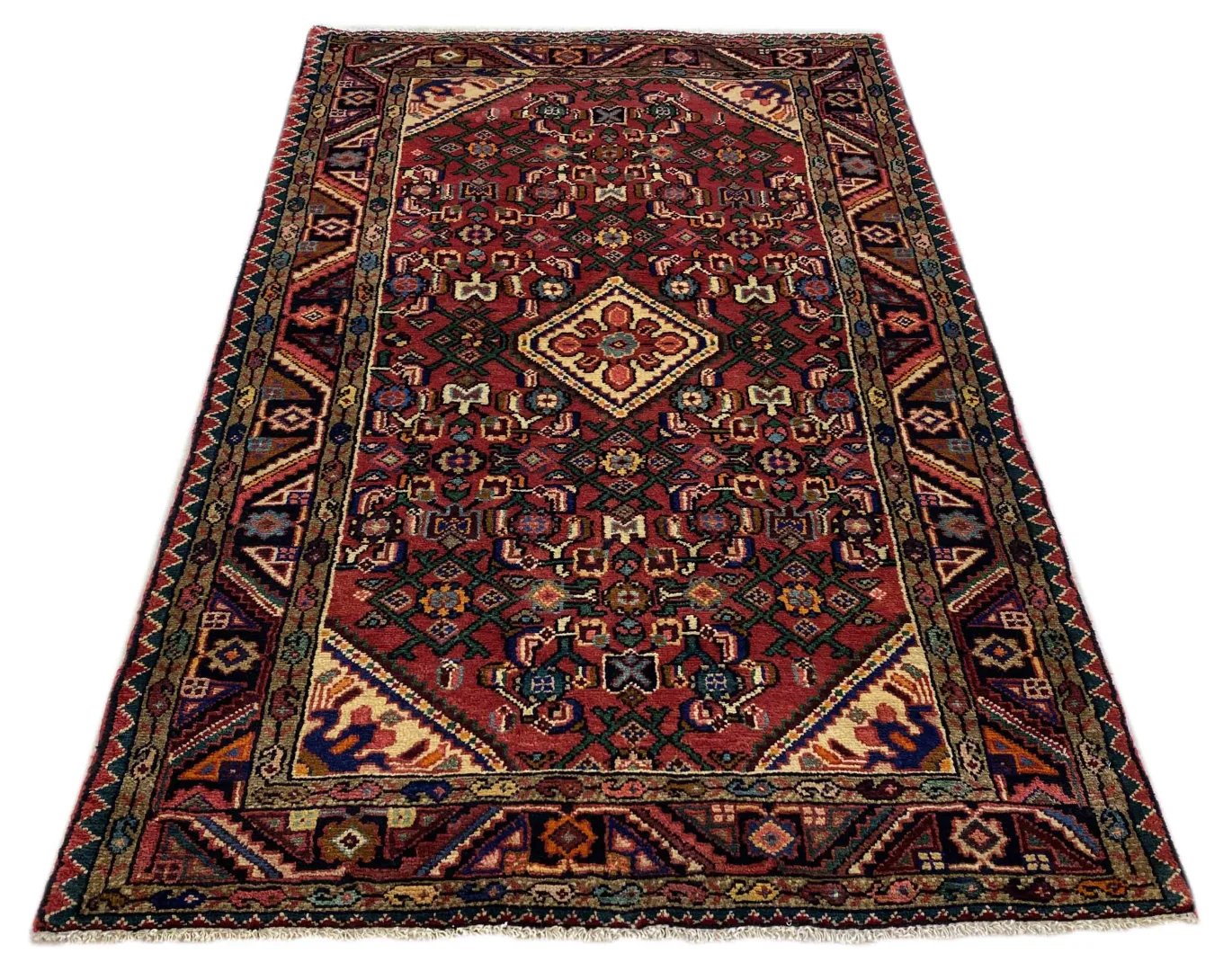 Hamadan Teppich 160x100 cm, 100.000-350.000 Knoten, handgeknüpft, Orientteppich