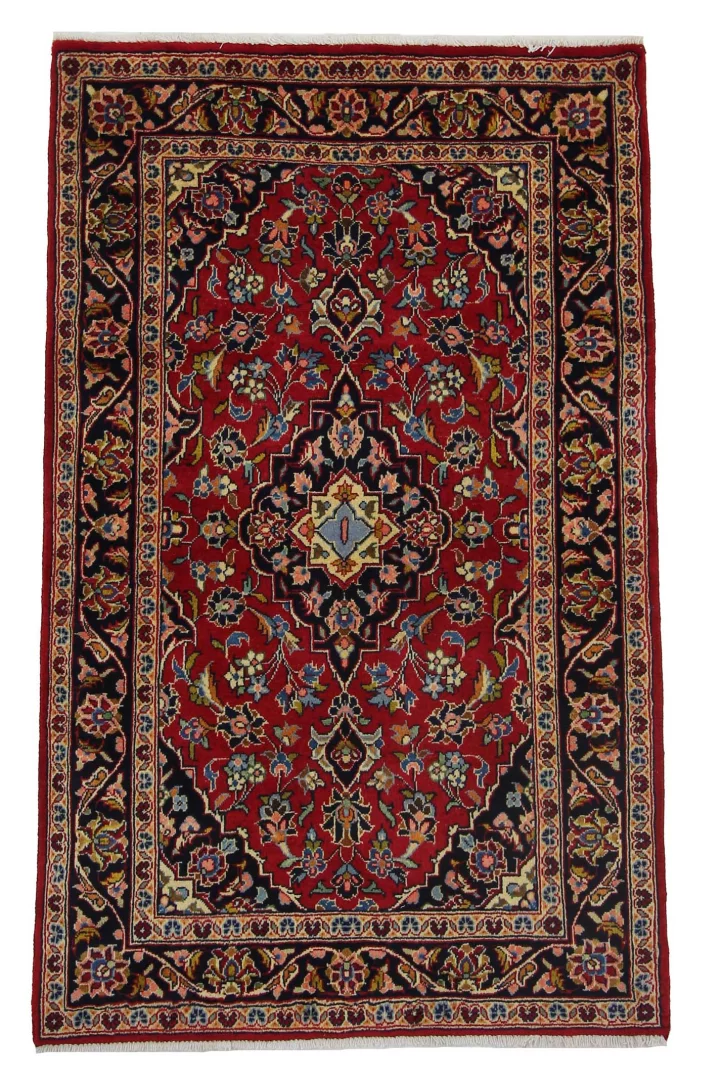 Keshan Teppich 158 x 98 cm, 150.000-300.000 Knoten, handgeknüpft