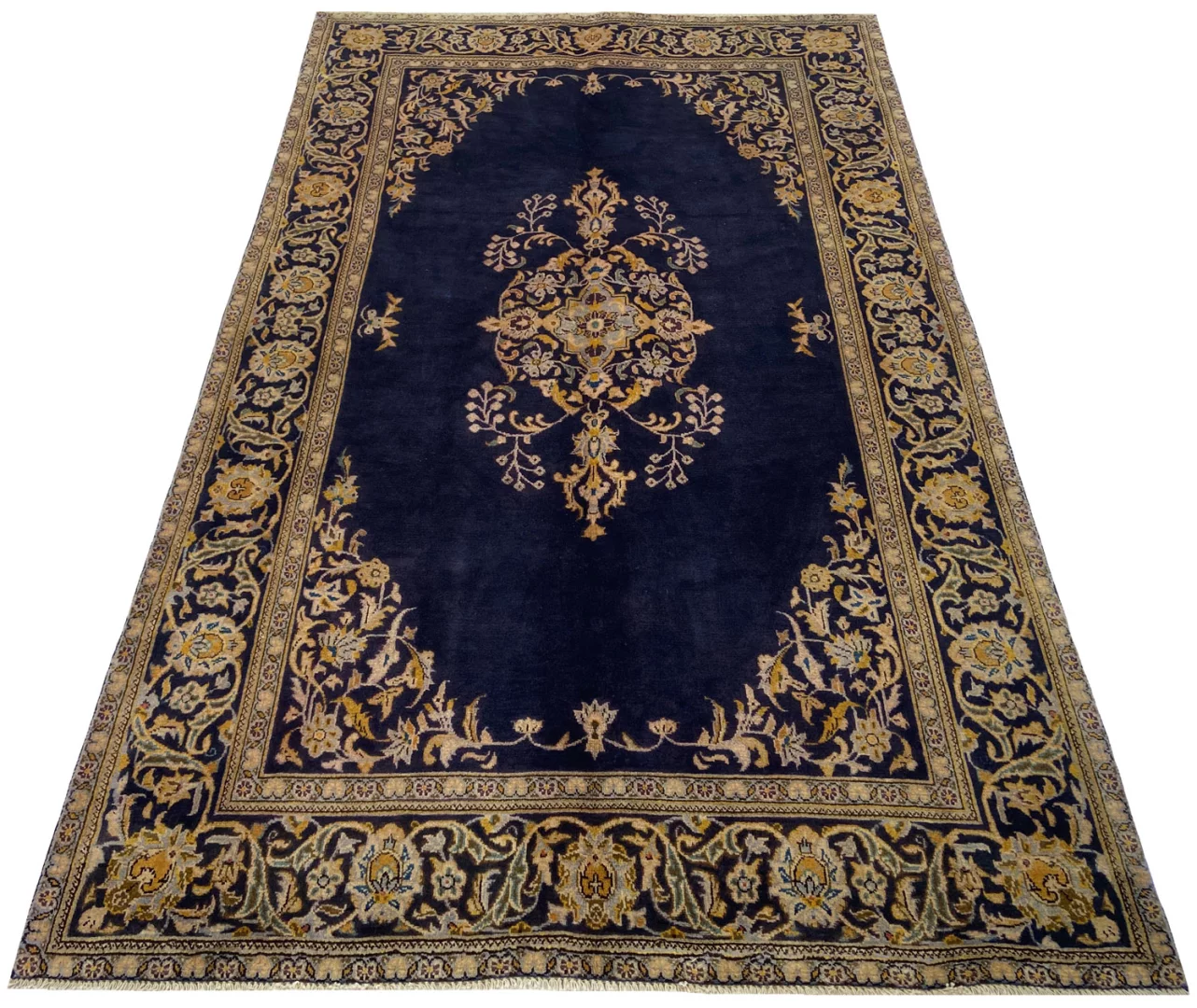 Keshan Teppich 222 x 133 cm, 150.000-300.000 Knoten, handgeknüpft